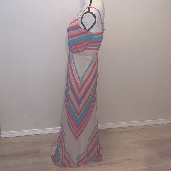 Mod Modele colorful striped Cami maxi summer dress - Picture 5 of 8